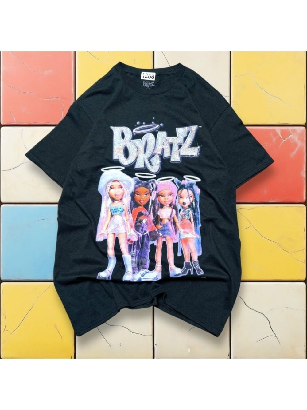 VTG Y2K Bratz Promo Tee Women Black M Graphic Shirt Crew Neck Fashion Jade Sasha